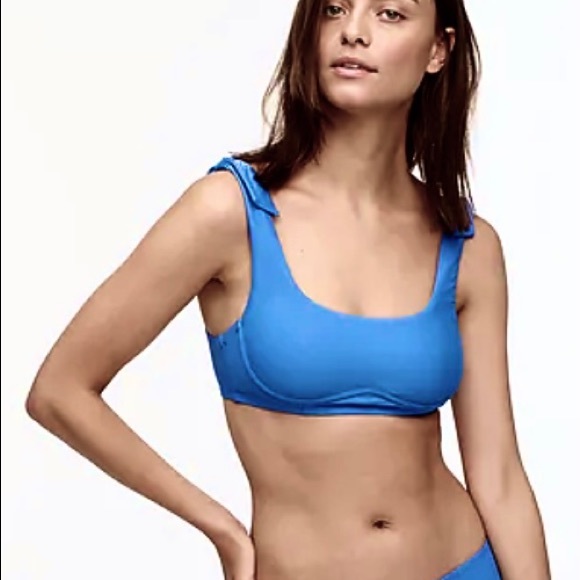 J. Crew Other - J. Crew Tie Shoulder Scoop Neck Bikini Top